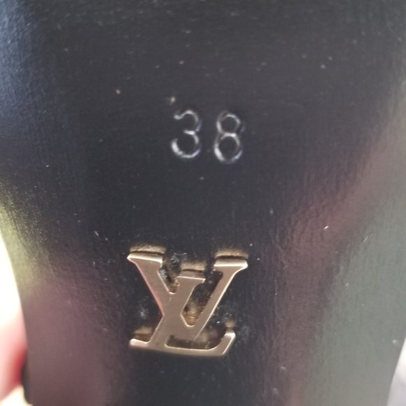 Authentic Louis Vuitton Metallic Black Slingback - Picture 5 of 5